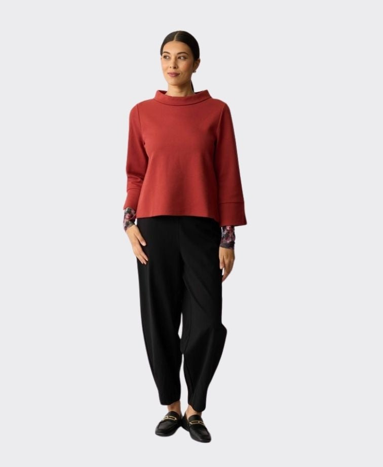 Esplanade Jumper Boat Neck - Rust