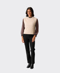 Preen Vest Cabled Merino - Pearl