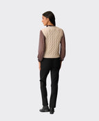 Preen Vest Cabled Merino - Pearl