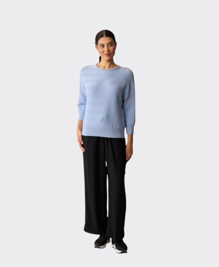 Preen Jumper Zig Zag Merino - Sky