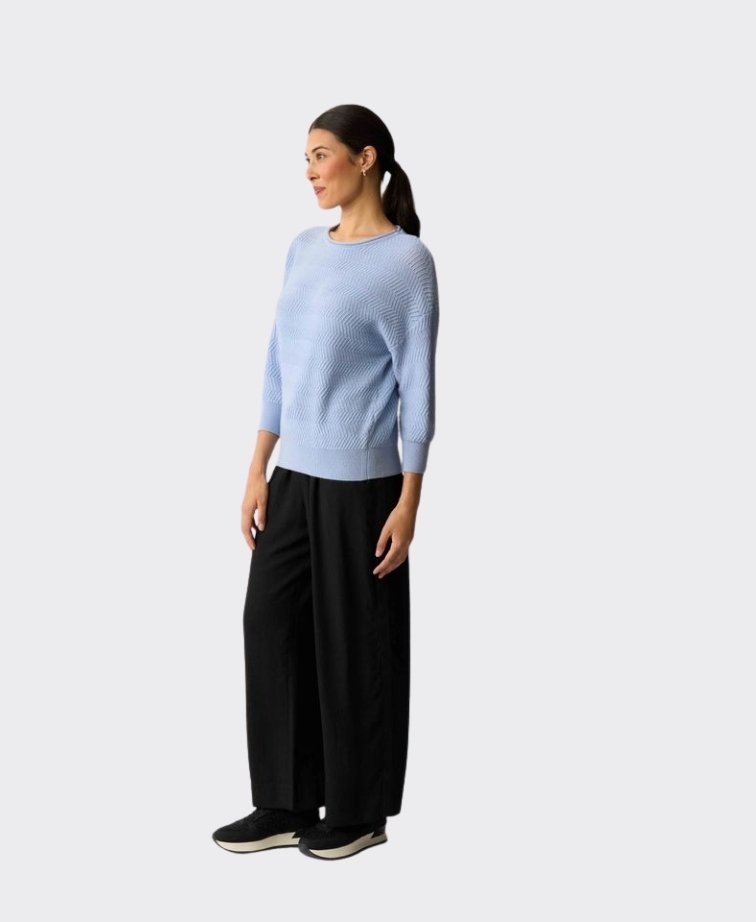 Preen Jumper Zig Zag Merino - Sky