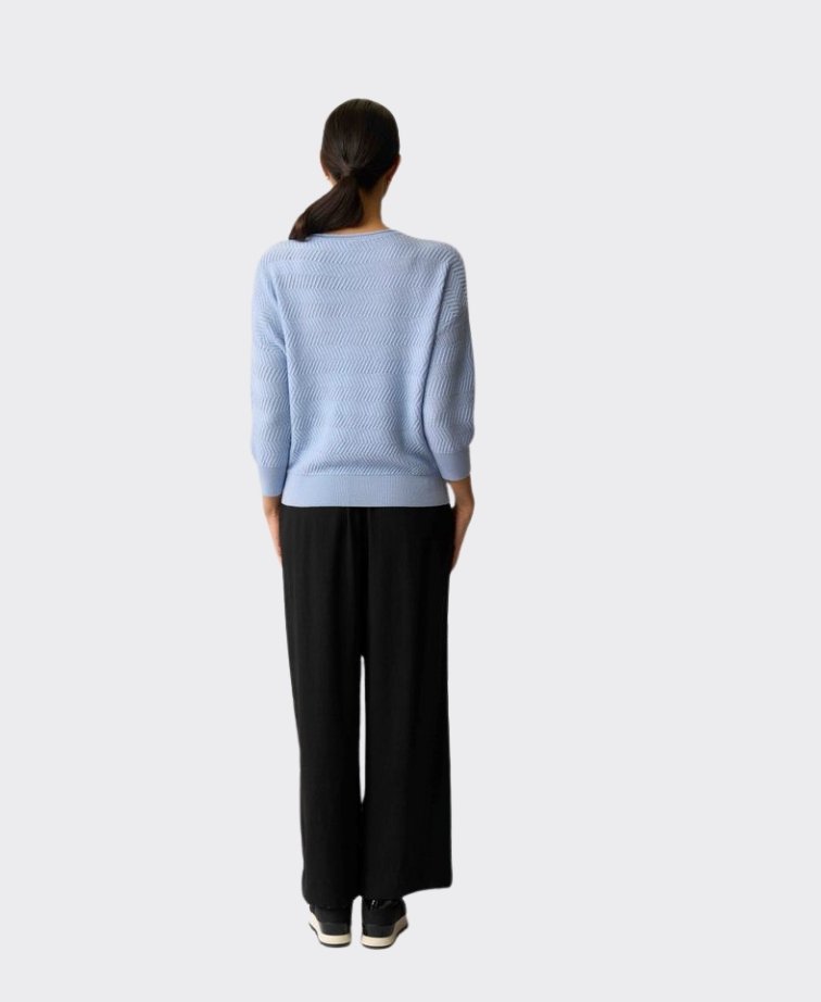 Preen Jumper Zig Zag Merino - Sky