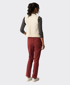 Oh Three Vest Rib Button Front - Oatmeal