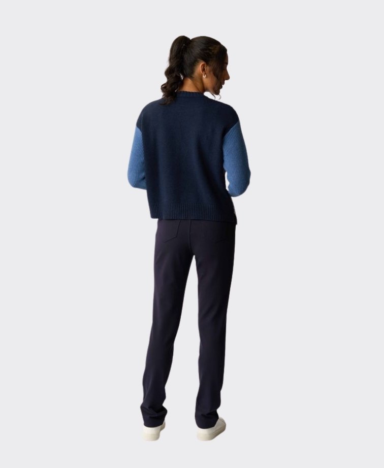 Foil Sweater Multi Feature - Denim Mix