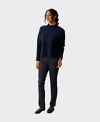 Memo Jumper High Neck Zip Back - Midnight