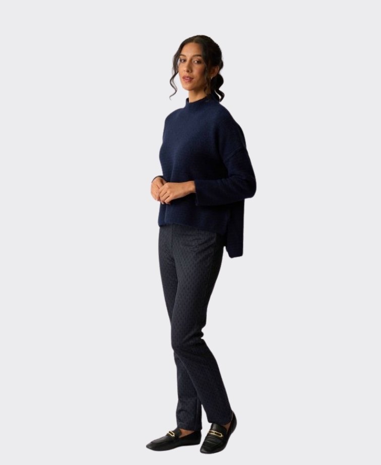 Memo Jumper High Neck Zip Back - Midnight