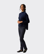 Memo Jumper High Neck Zip Back - Midnight