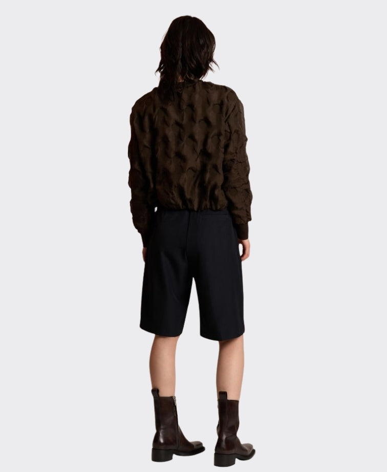 Neris Top Bubble Elastic Hem - Cacao