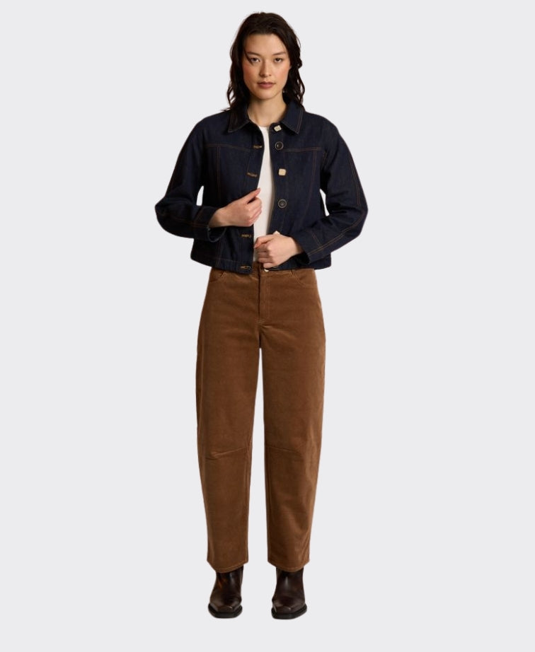 Neris Pant Dakota Barrel Cord - Caramel