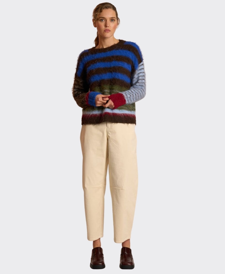 Neris Jumper Pop Art Fluffy Stripes - Electric Mix
