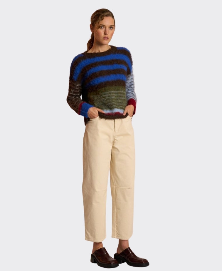 Neris Jumper Pop Art Fluffy Stripes - Electric Mix