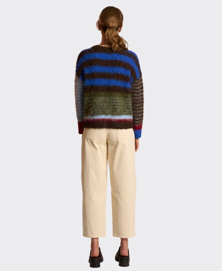 Neris Jumper Pop Art Fluffy Stripes - Electric Mix