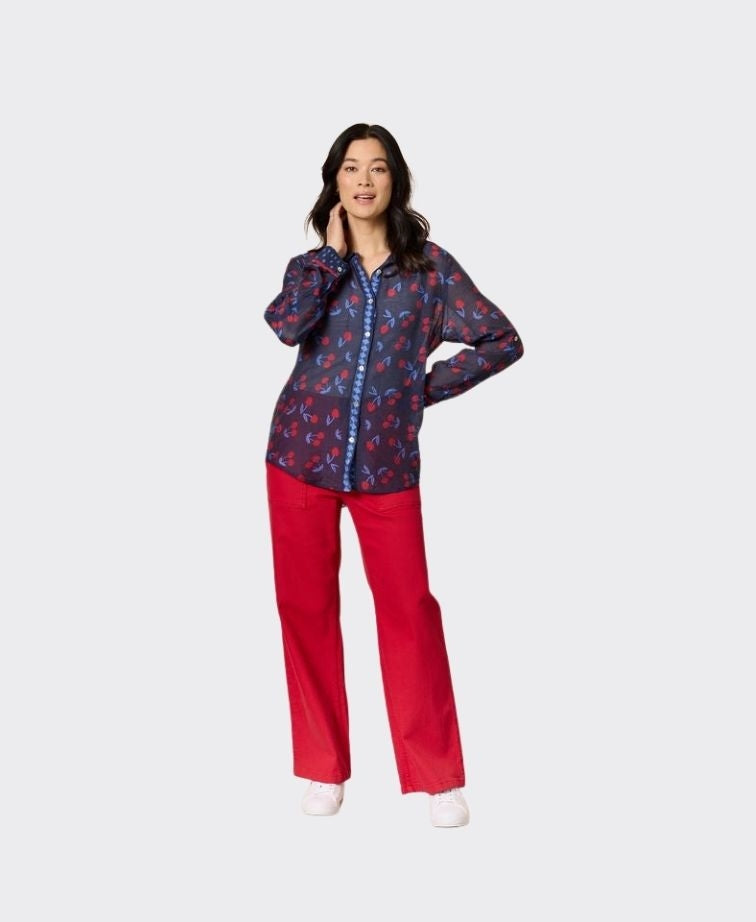 Gordon Smith Shirt Cherry Delight - Navy/Red