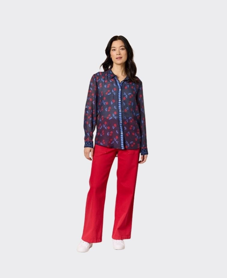 Gordon Smith Shirt Cherry Delight - Navy/Red