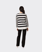 Gordon Smith Top Brighton Stripe Side Button - Black/Ivory
