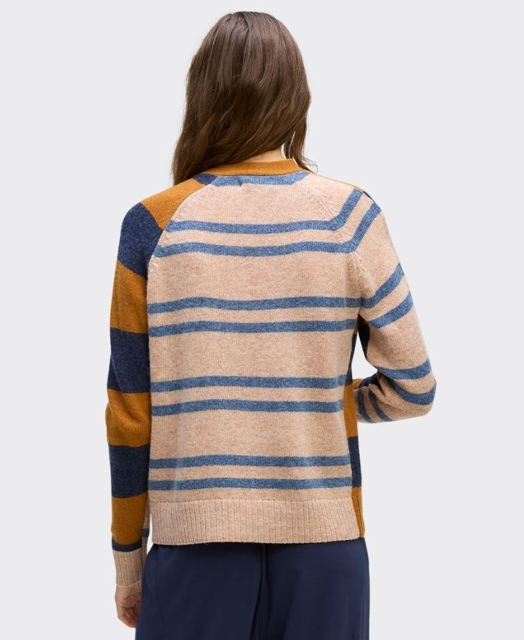 LD + Co Cardi Groove Stripe - Toffee