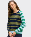 LD + Co Jumper Crazy Stripe Crew - Ink