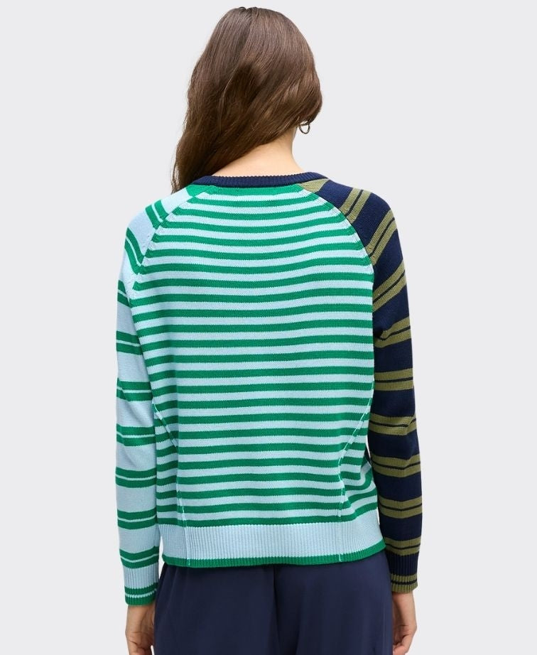 LD + Co Jumper Crazy Stripe Crew - Ink