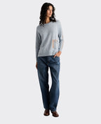 LD + Co Jumper Pocket Detail Raglan Tweed - Sky