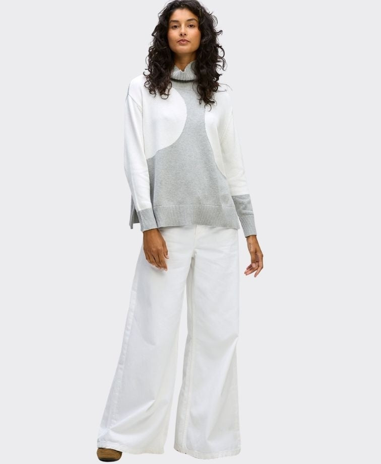 LD + Co Jumper Spot on Roll Neck - Grey Marle