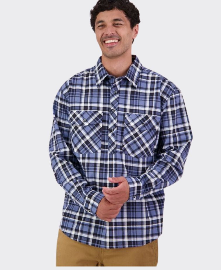 Swanndri Egmont Shirt - Mid Ocean