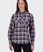 Swanndri Womens Egmont Shirt - Navy Salt