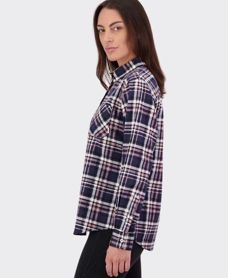 Swanndri Womens Egmont Shirt - Navy Salt
