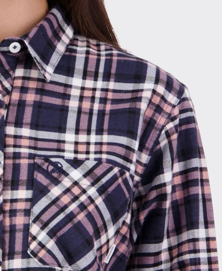 Swanndri Womens Egmont Shirt - Navy Salt