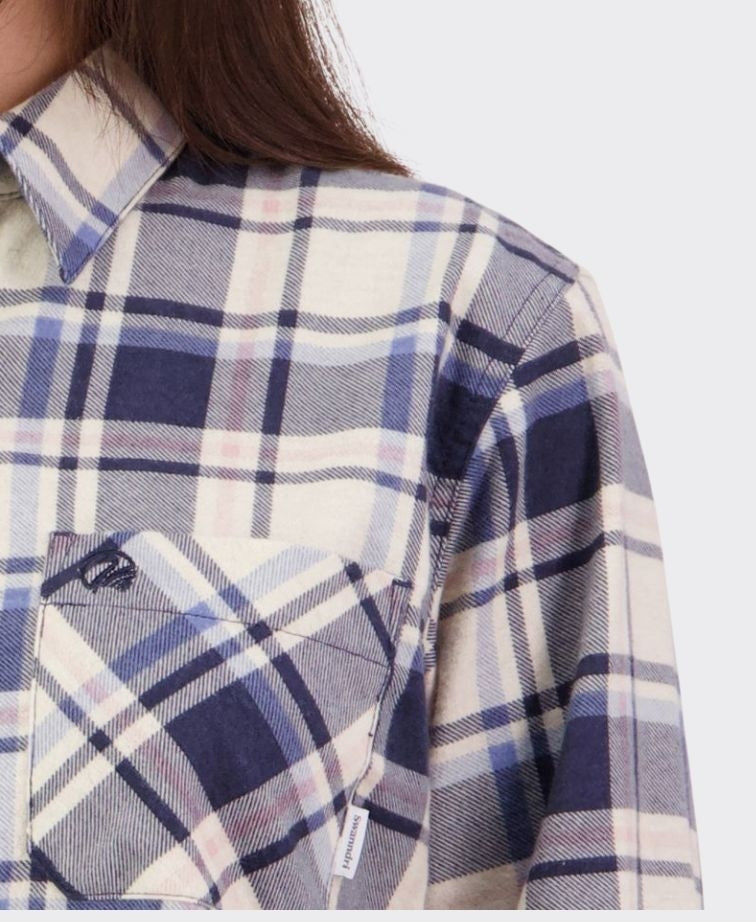 Swanndri Womens Egmont Shirt - Biscuit Navy