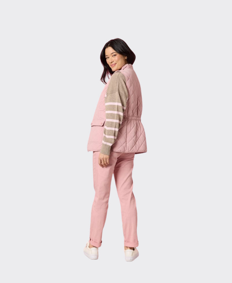 Gordon Smith Vest Hampton Quilted - Blush