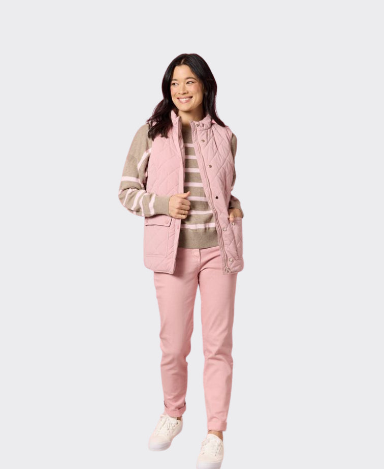 Gordon Smith Vest Hampton Quilted - Blush