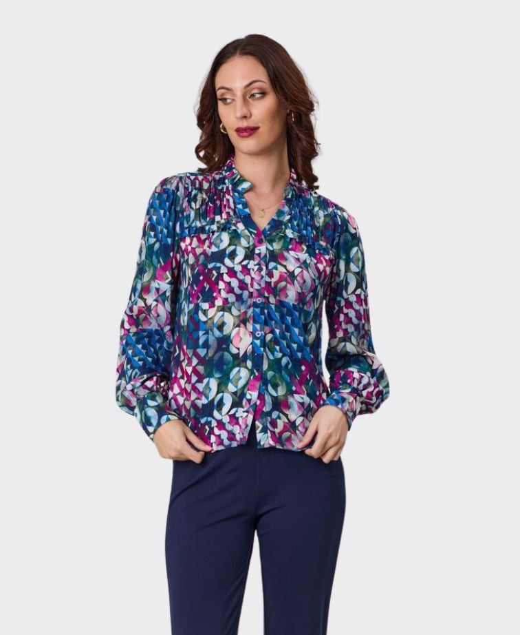 Newport Shirt Splendour Print Button Front - Splendour Print