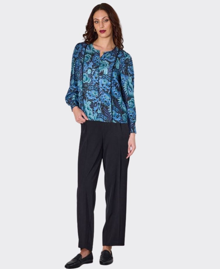 Newport Shirt Nightfall Print Lace Trim - Nightfall Print