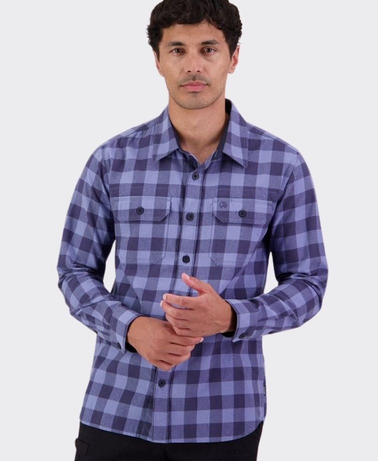 Swanndri Taranaki Tailor Shirt - Bluebird/Indigo