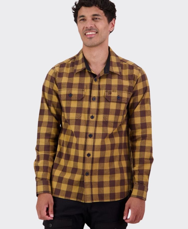 Swanndri Taranaki Tailor Shirt - Espresso/Cashew