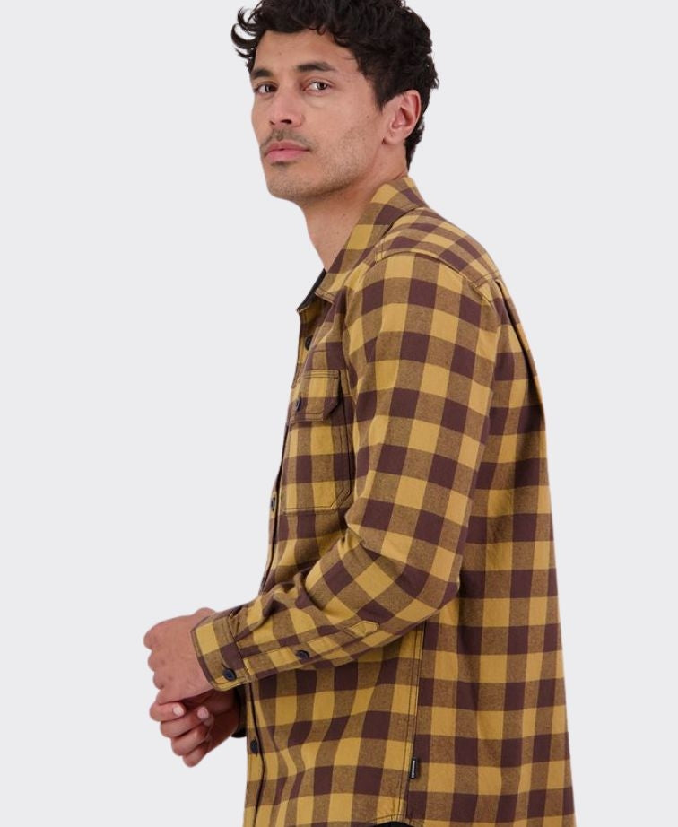 Swanndri Taranaki Tailor Shirt - Espresso/Cashew