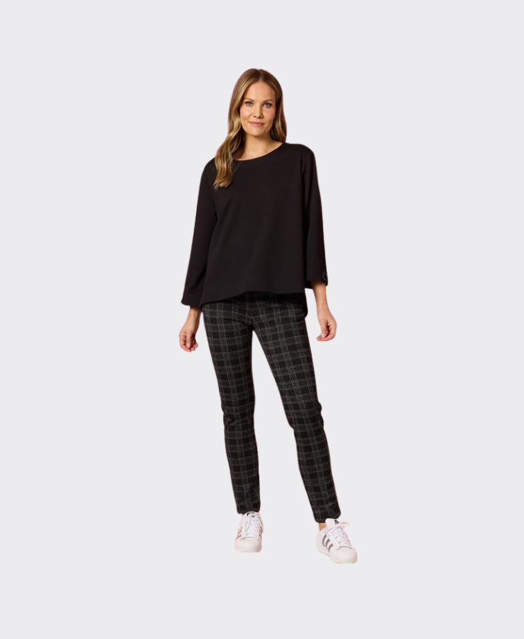Clarity Top Provence Eyelet Swing - Black