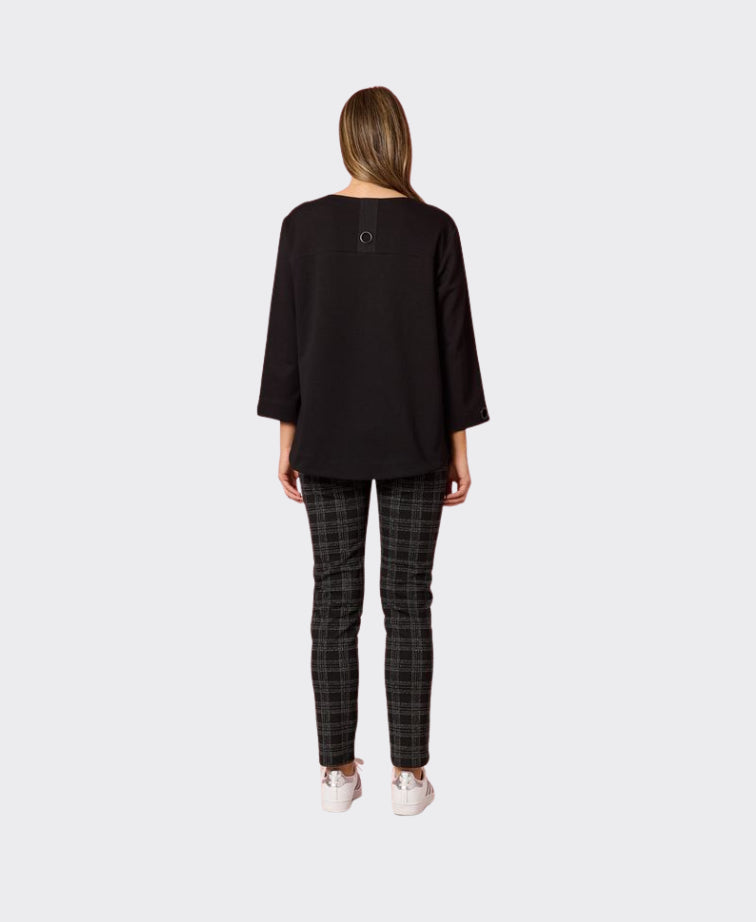 Clarity Top Provence Eyelet Swing - Black