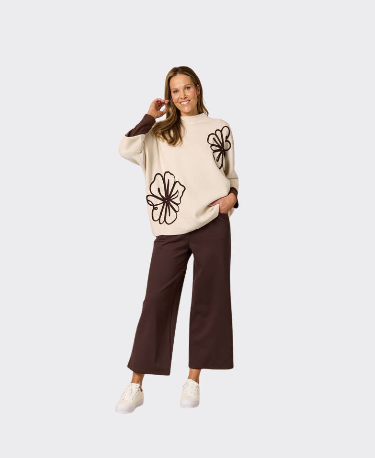 Clarity Knit Mimosa Flower - Natural