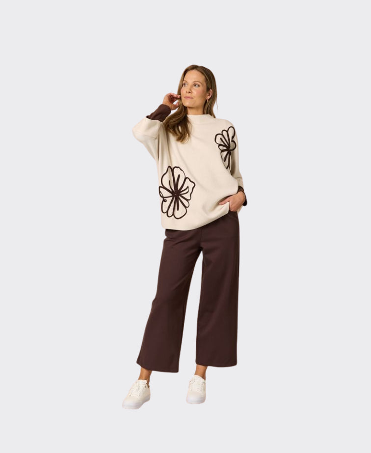Clarity Knit Mimosa Flower - Natural