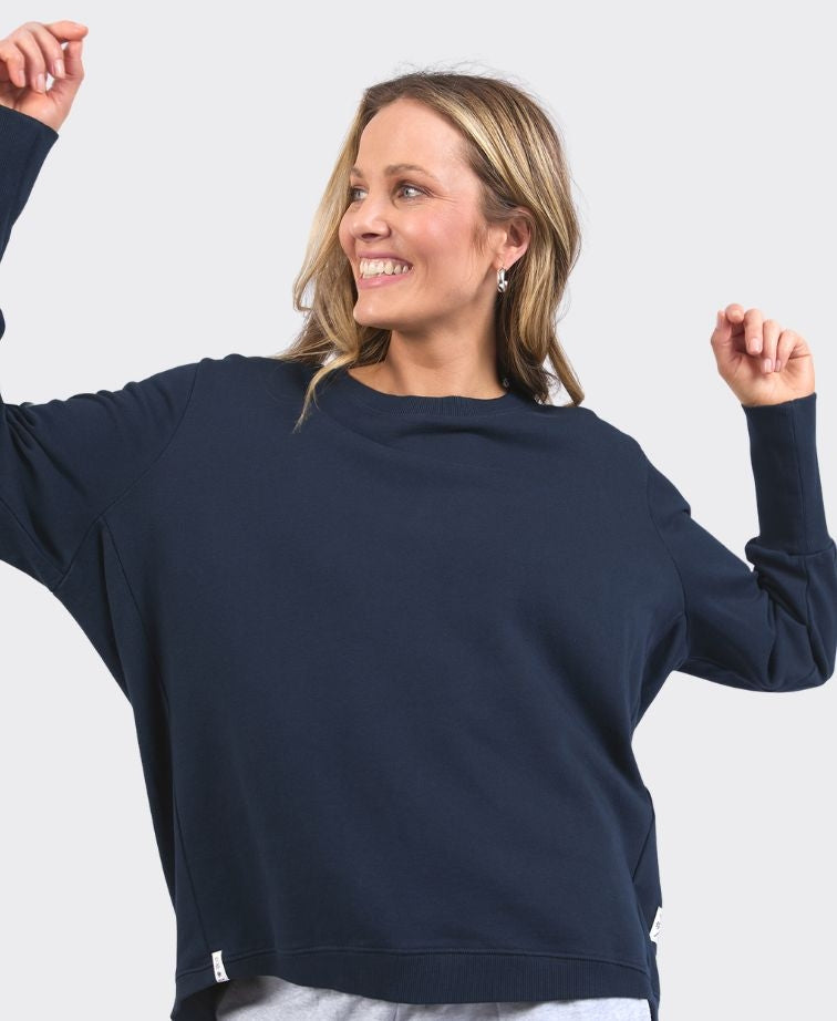 Elm Sweat Divine Crew - Navy