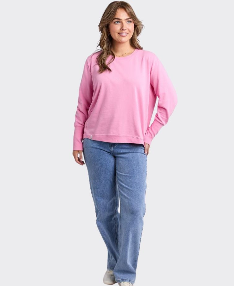 Elm Sweat Divine Crew - Peony Pink