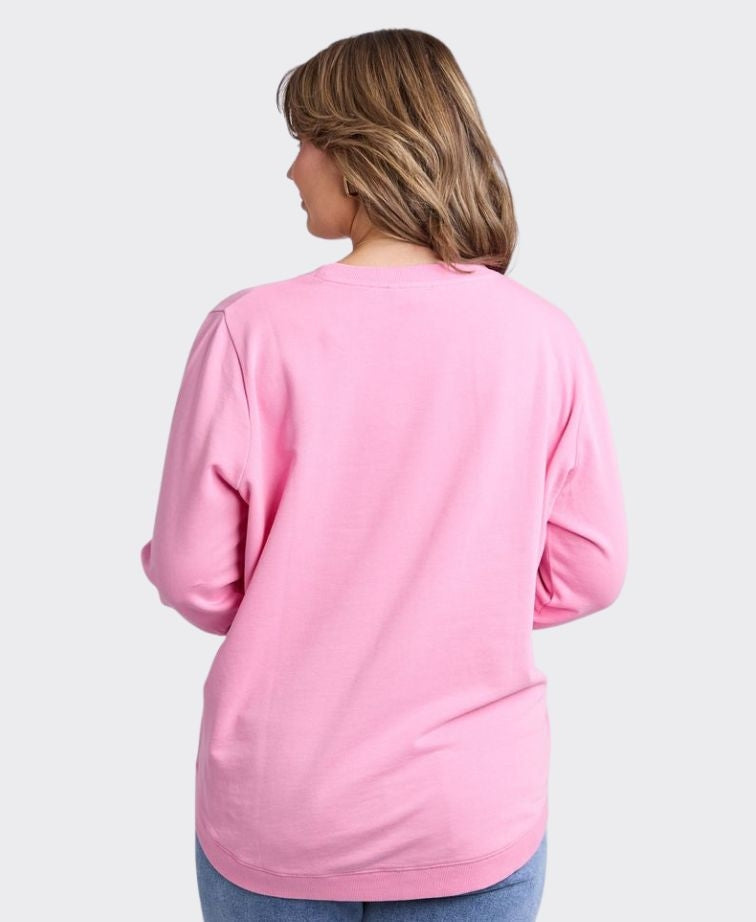 Elm Sweat Divine Crew - Peony Pink
