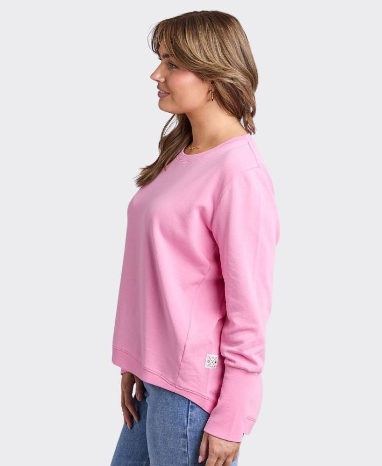 Elm Sweat Divine Crew - Peony Pink