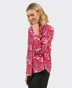 Charlie Jane Shirt Levin Edge Trim - Sea Scape