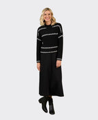 Charlie Jane Knit Mackenzie Contrast Stitch - Mono Stripe