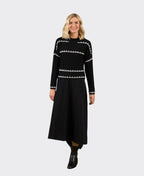Charlie Jane Knit Mackenzie Contrast Stitch - Mono Stripe