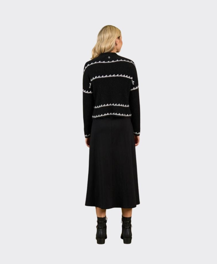 Charlie Jane Knit Mackenzie Contrast Stitch - Mono Stripe