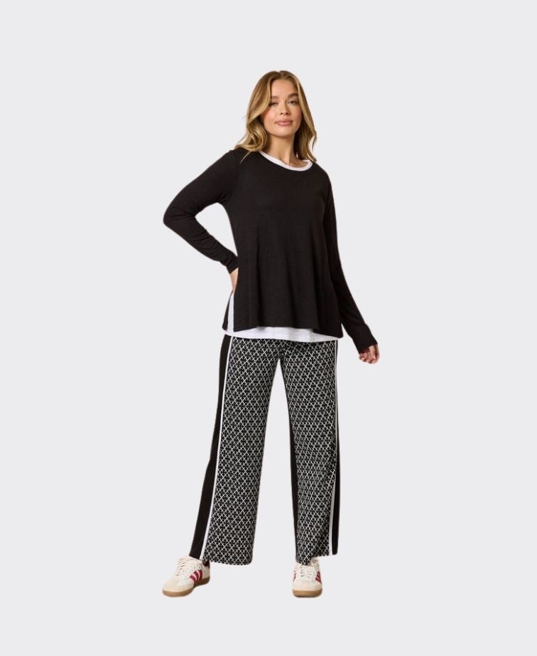 Threadz Top Alicia 2 in 1 - Black