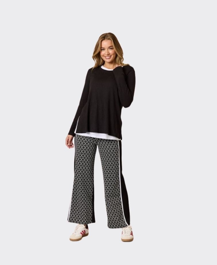 Threadz Top Alicia 2 in 1 - Black